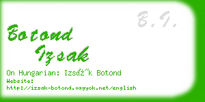 botond izsak business card